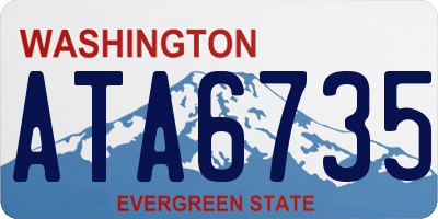WA license plate ATA6735