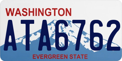 WA license plate ATA6762