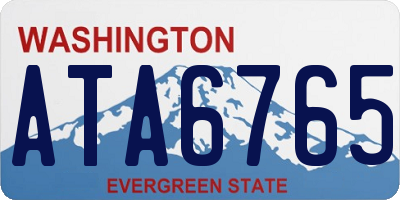 WA license plate ATA6765