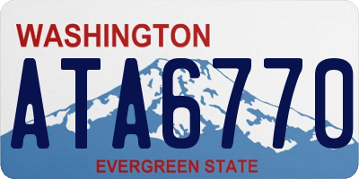 WA license plate ATA6770