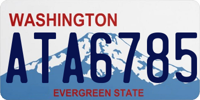 WA license plate ATA6785