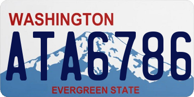 WA license plate ATA6786