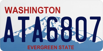 WA license plate ATA6807