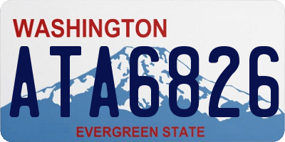 WA license plate ATA6826