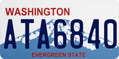 WA license plate ATA6840