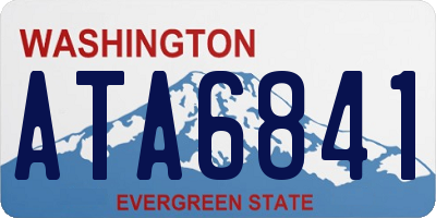 WA license plate ATA6841