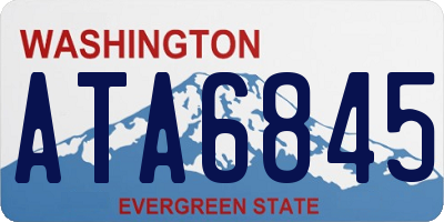 WA license plate ATA6845