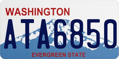 WA license plate ATA6850