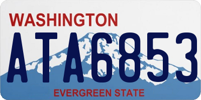 WA license plate ATA6853