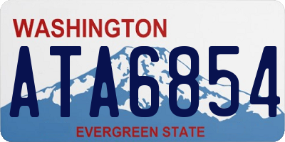 WA license plate ATA6854