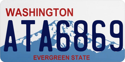 WA license plate ATA6869