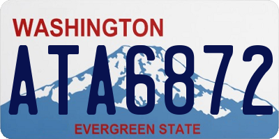 WA license plate ATA6872