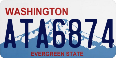 WA license plate ATA6874