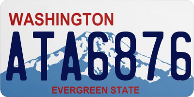 WA license plate ATA6876