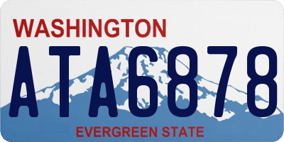 WA license plate ATA6878