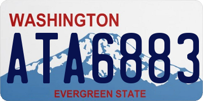 WA license plate ATA6883