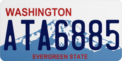 WA license plate ATA6885