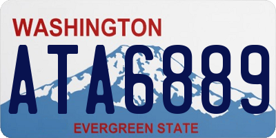 WA license plate ATA6889