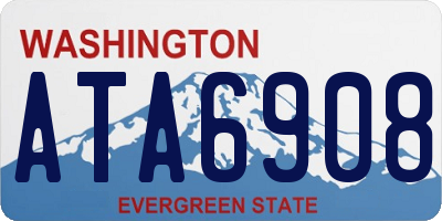 WA license plate ATA6908