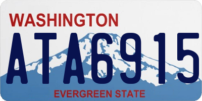 WA license plate ATA6915