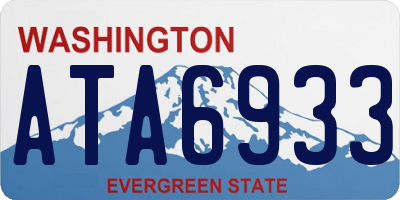 WA license plate ATA6933