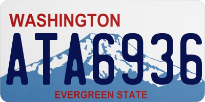 WA license plate ATA6936