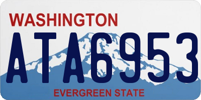 WA license plate ATA6953