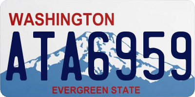WA license plate ATA6959