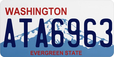 WA license plate ATA6963