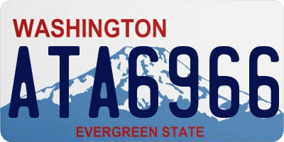 WA license plate ATA6966