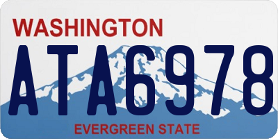 WA license plate ATA6978