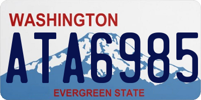 WA license plate ATA6985