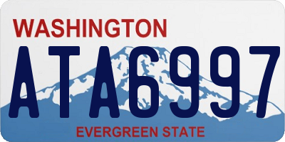 WA license plate ATA6997