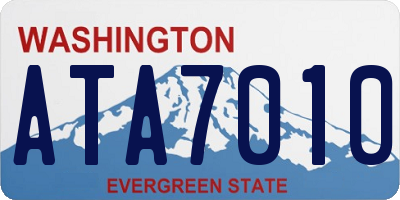 WA license plate ATA7010