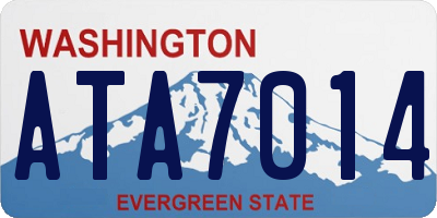 WA license plate ATA7014