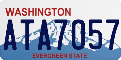 WA license plate ATA7057
