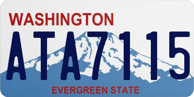 WA license plate ATA7115