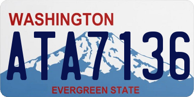 WA license plate ATA7136