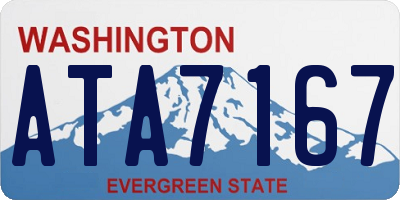 WA license plate ATA7167