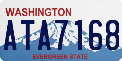 WA license plate ATA7168