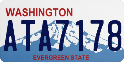 WA license plate ATA7178