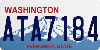WA license plate ATA7184