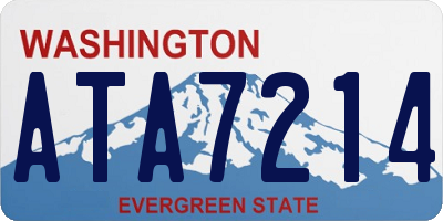 WA license plate ATA7214