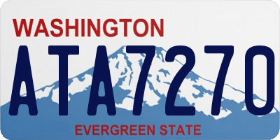 WA license plate ATA7270
