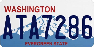 WA license plate ATA7286