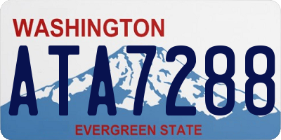 WA license plate ATA7288