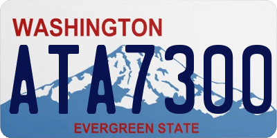 WA license plate ATA7300