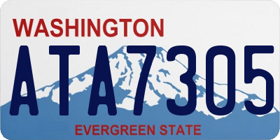 WA license plate ATA7305