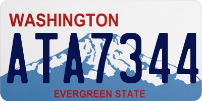 WA license plate ATA7344