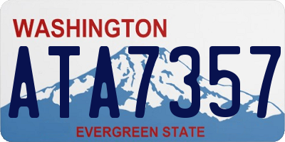 WA license plate ATA7357